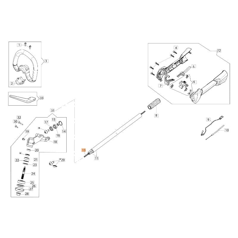 foto del prodotto albero flessibile decespugliatore modelli bc22s bc22t originale emak 61370048r