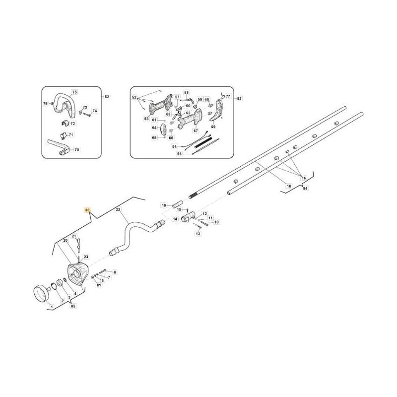foto del prodotto albero flex e supporto trasm originale stiga 118804990 0