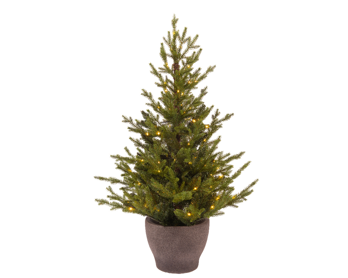 foto del prodotto albero in vaso micro led bo per interno ed esterno h 120 70 cm