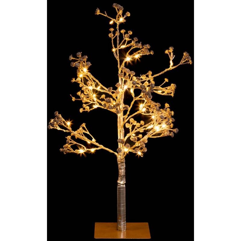 foto del prodotto albero luminoso d oro per interni h50cm 48 led trasformatore feeric lights christmas