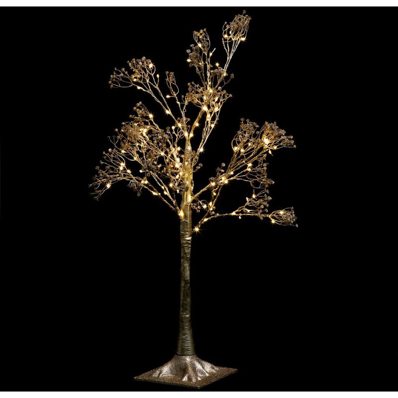 foto del prodotto albero luminoso d oro per interni h90cm 114 led trasformatore feeric lights christmas