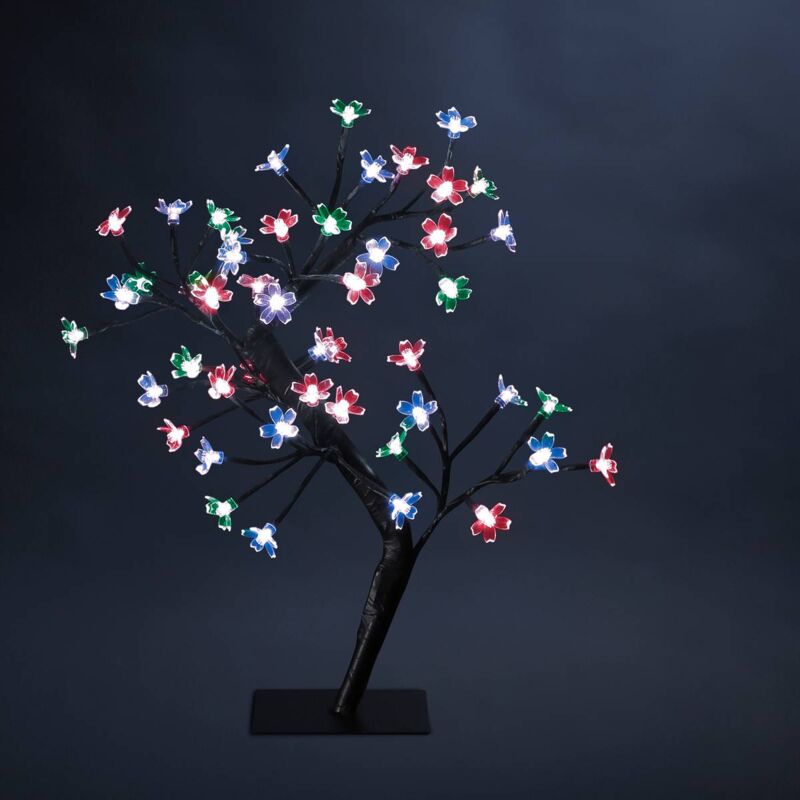 foto del prodotto albero luminoso da interno prunus h45cm 48 led trasformatore feeric lights christmas