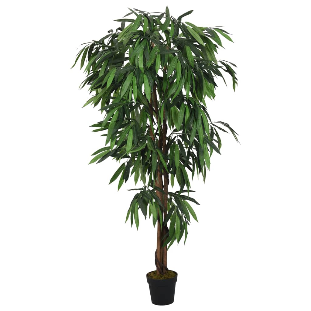 foto del prodotto albero mango artificiale 300 foglie 80 cm verde