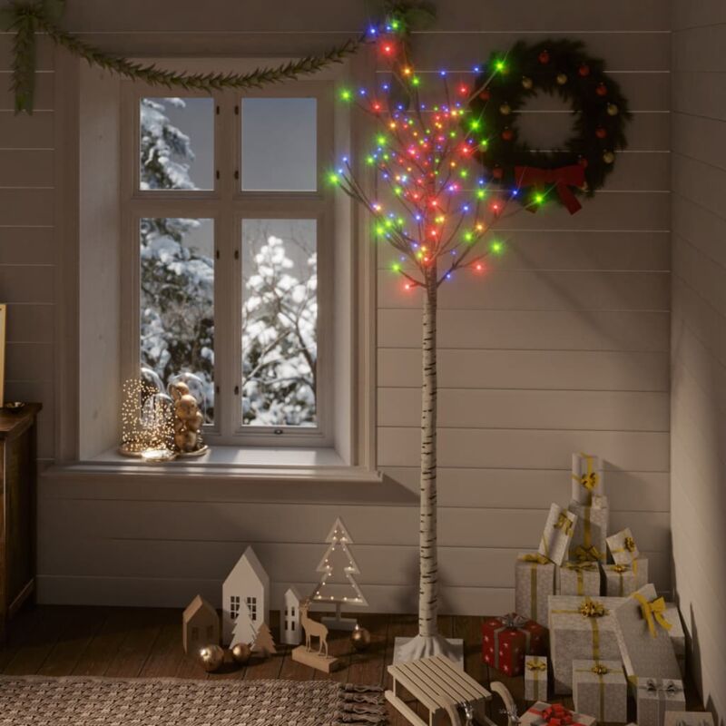 foto del prodotto albero natale 180 led 1,8 m salice colorato interno esterno vidaxl