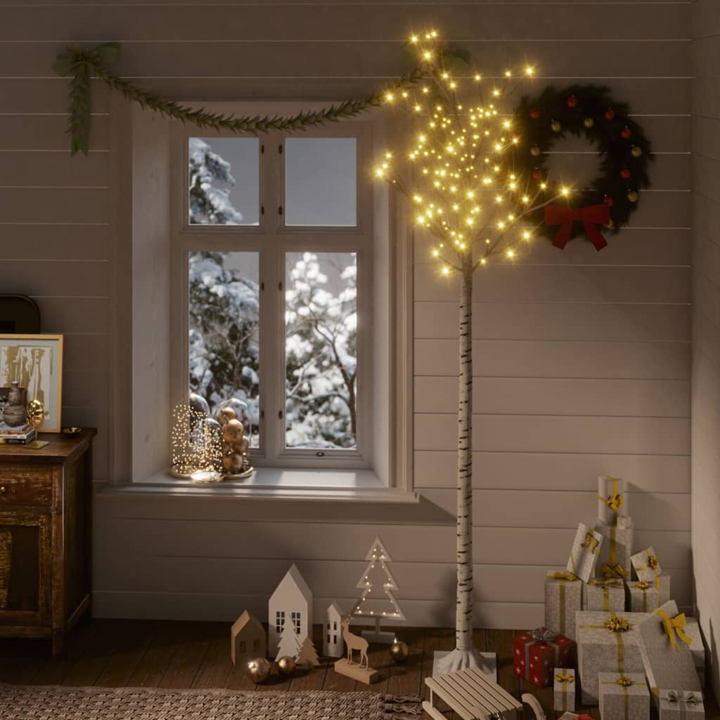 foto del prodotto albero natale 200 led 2,2 m salice bianco caldo interno esterno