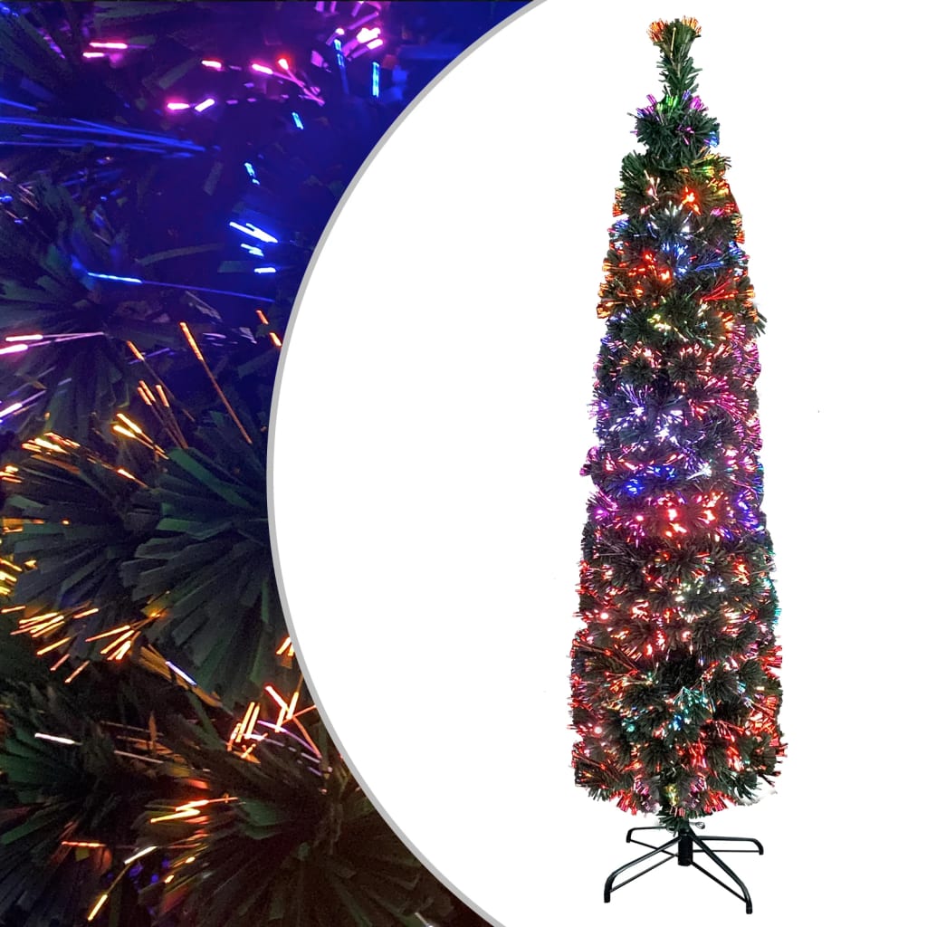 foto del prodotto albero natale artificiale sottile supporto 120 cm fibra ottica
