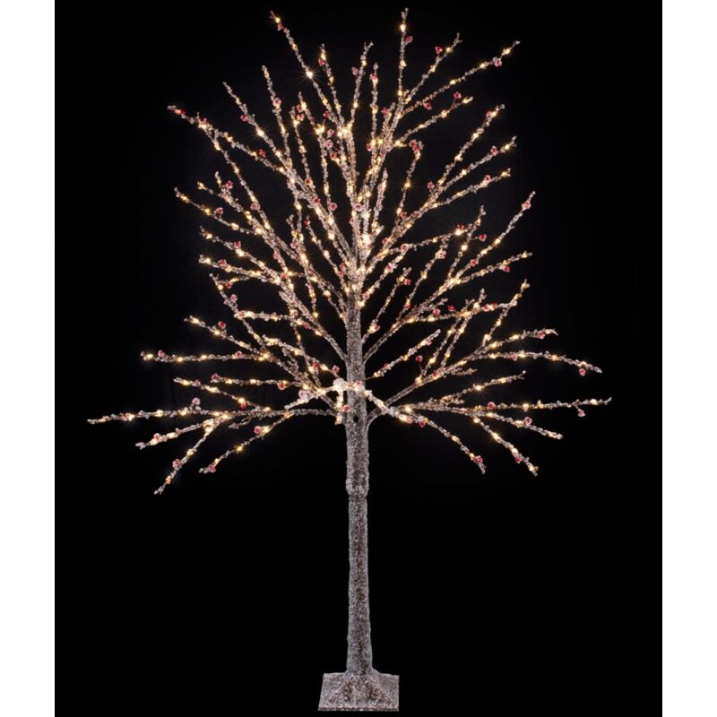 foto del prodotto albero natale luminoso 280 led, rami con cristalli, uso intero esterno 1,50 mt