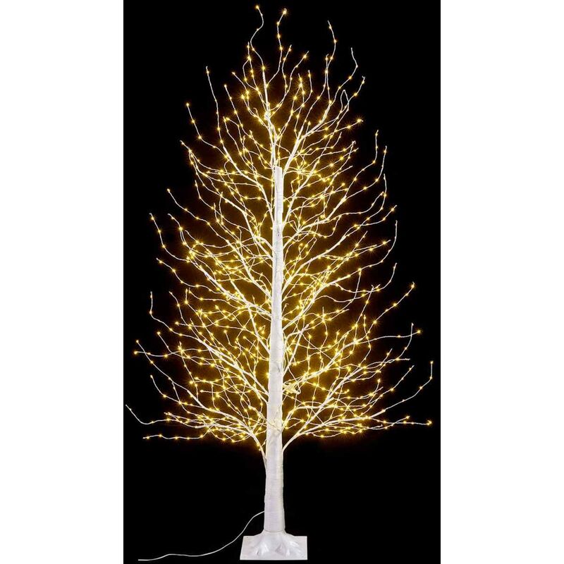 foto del prodotto albero natalizio luminoso con 1300 luci led bianco caldo interni ed esterni altezza 1,8 metri 234 rami