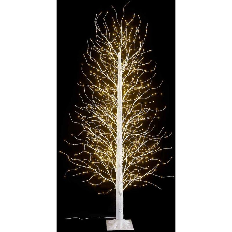 foto del prodotto albero natalizio luminoso con 1700 luci led bianco caldo interni ed esterni altezza 2,1 metri 297 rami