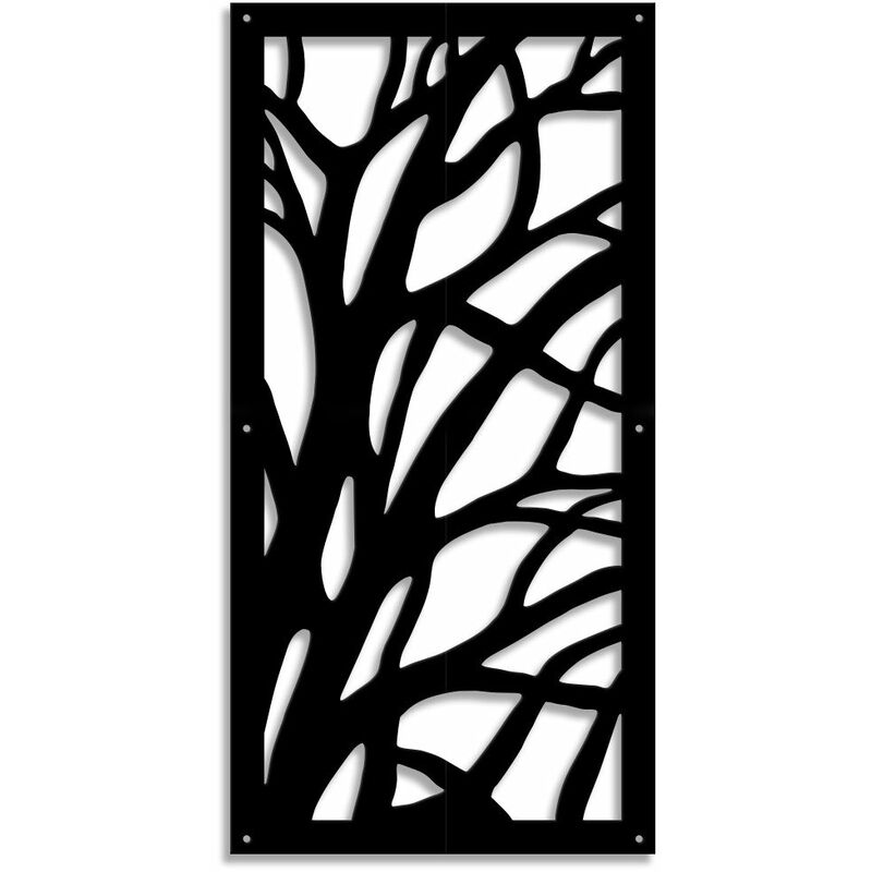 foto del prodotto albero pannello in pvc traforato parasole misura 73x148 cm colore nero