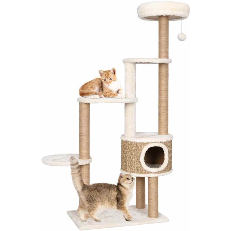 foto del prodotto albero per gatti con cuscino lusso e tiragraffi 148cm in giunco vidaxl