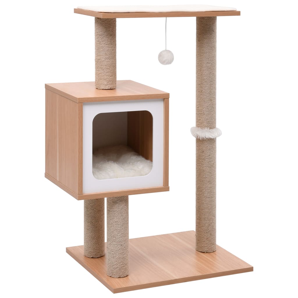 foto del prodotto albero per gatti con tappeto tiragraffi in sisal 82 cm cod mxl 10204