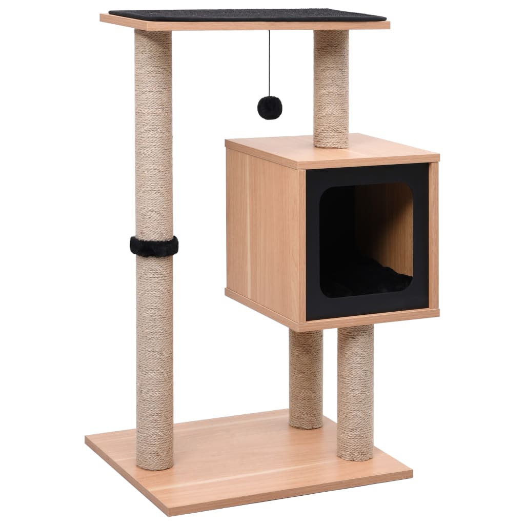 foto del prodotto albero per gatti con tappeto tiragraffi in sisal 82 cm cod mxl 22944