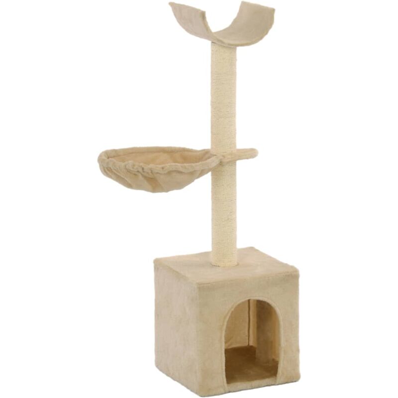 foto del prodotto albero per gatti con tiragraffi in sisal 105 cm beige vidaxl