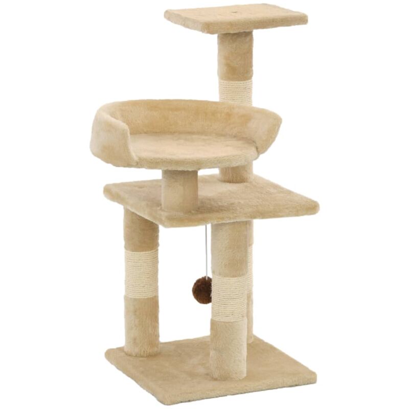 foto del prodotto albero per gatti con tiragraffi in sisal 65 cm beige vidaxl