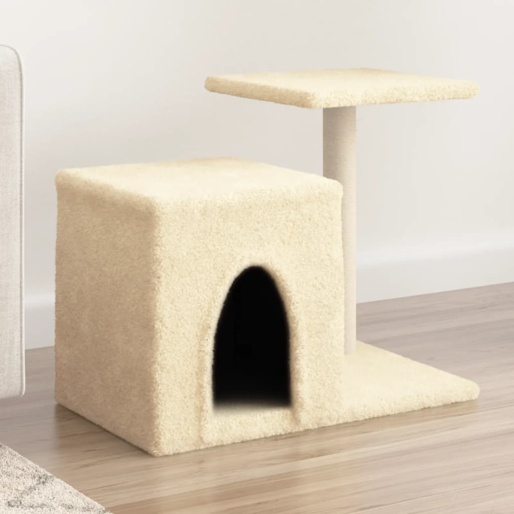 foto del prodotto albero per gatti con tiragraffi in sisal crema 50,5 cmcod mxl 86386