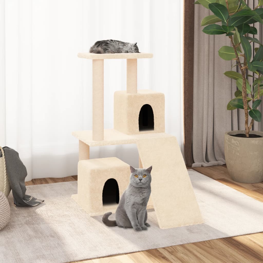 foto del prodotto albero per gatti con tiragraffi in sisal crema 82 cm cod mxl 68670