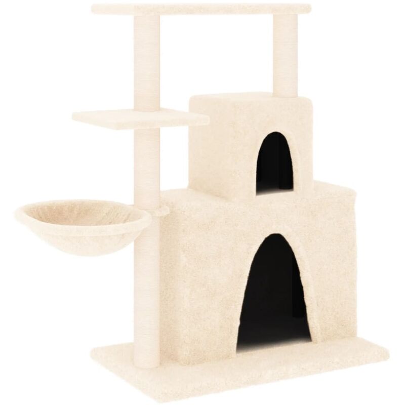foto del prodotto albero per gatti con tiragraffi in sisal crema 83 cm vidaxl