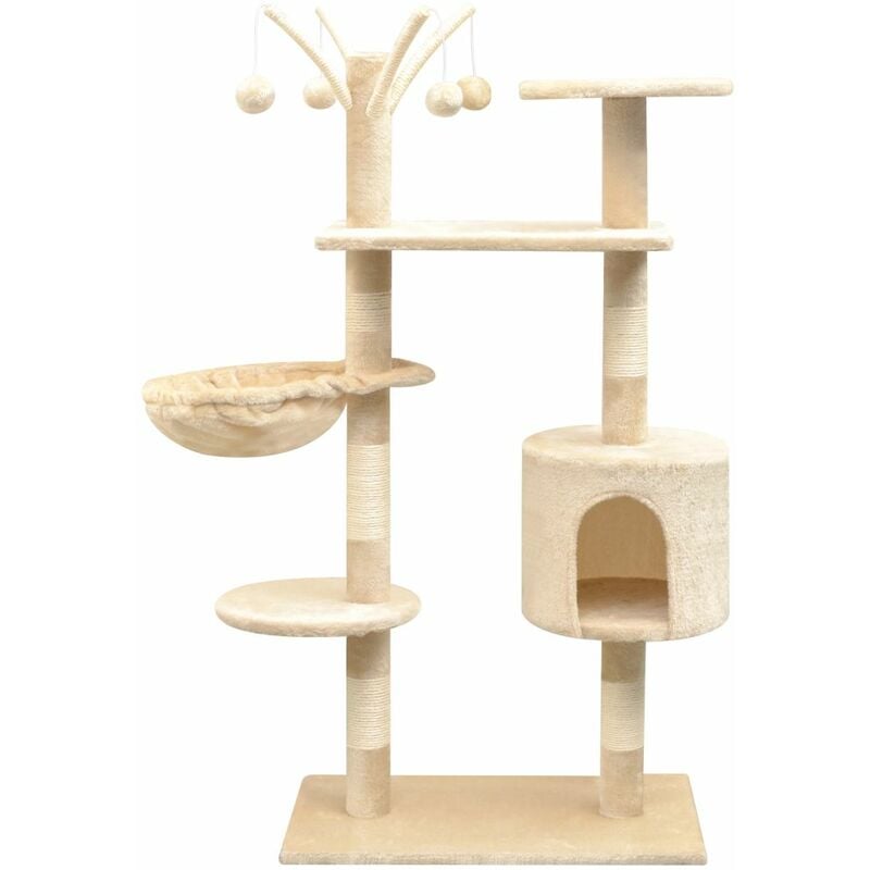foto del prodotto albero per gatti con tiragraffi sisal 125 cm beige - vidaxl