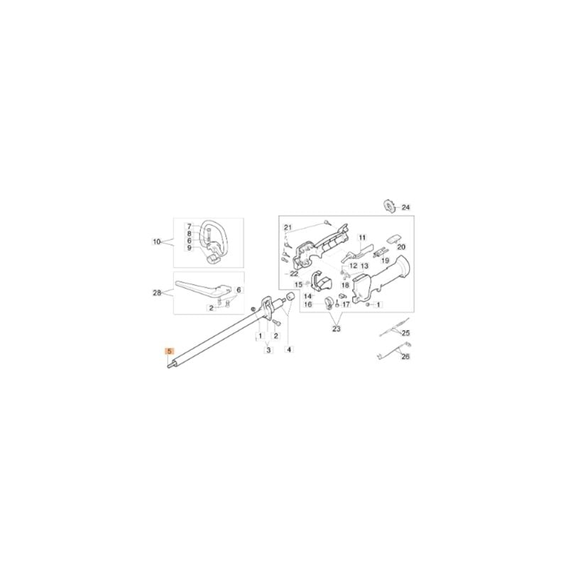 foto del prodotto albero trasmissione decespugliatore modelli 740s 740t originale emak 4098116r