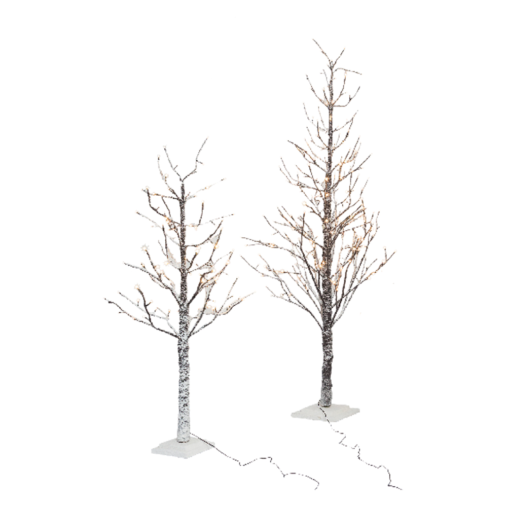 foto del prodotto albero tronco e rami innevati con luci led h. 120 cm - 114 luci led