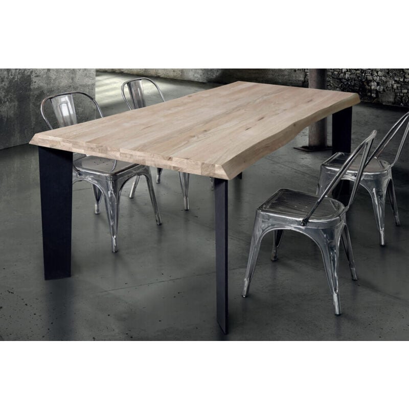 foto del prodotto albert - tavolo da pranzo moderno con piano da 4 cm