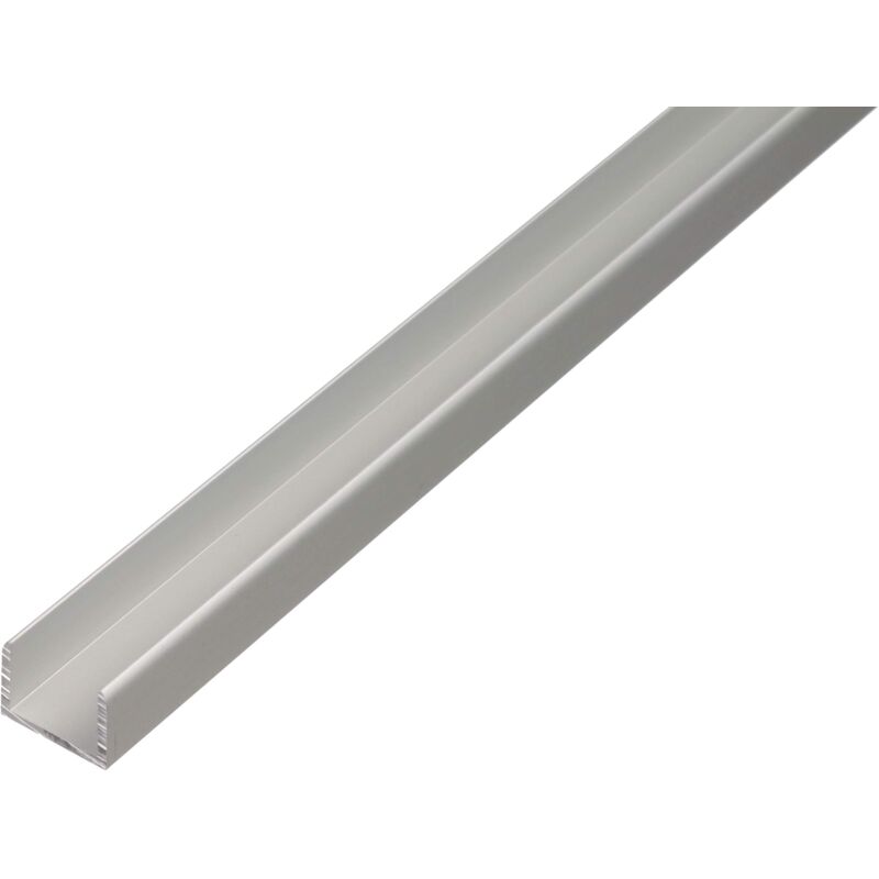 foto del prodotto alberts 030708 profilo a u autobloccante alluminio, anodizzato argento 1000 x 19,9 x 15 mm