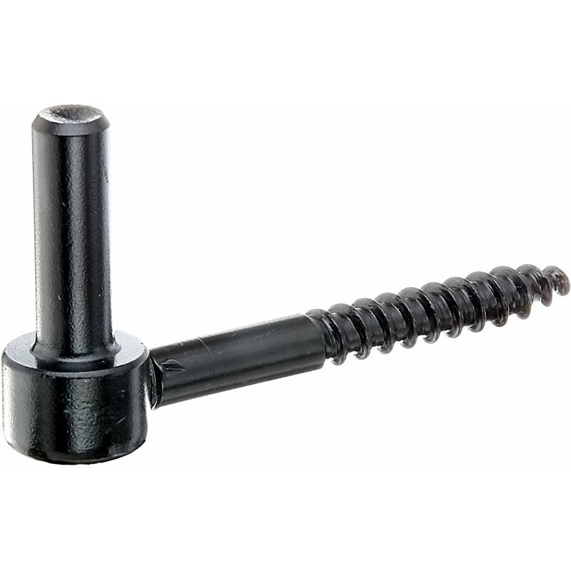 foto del prodotto alberts 306618 cardine ad avvitare, gancio a j, filettatura tagliata, vernice ad immersione nera, entrata 12 mm, lunghezza 105 mm