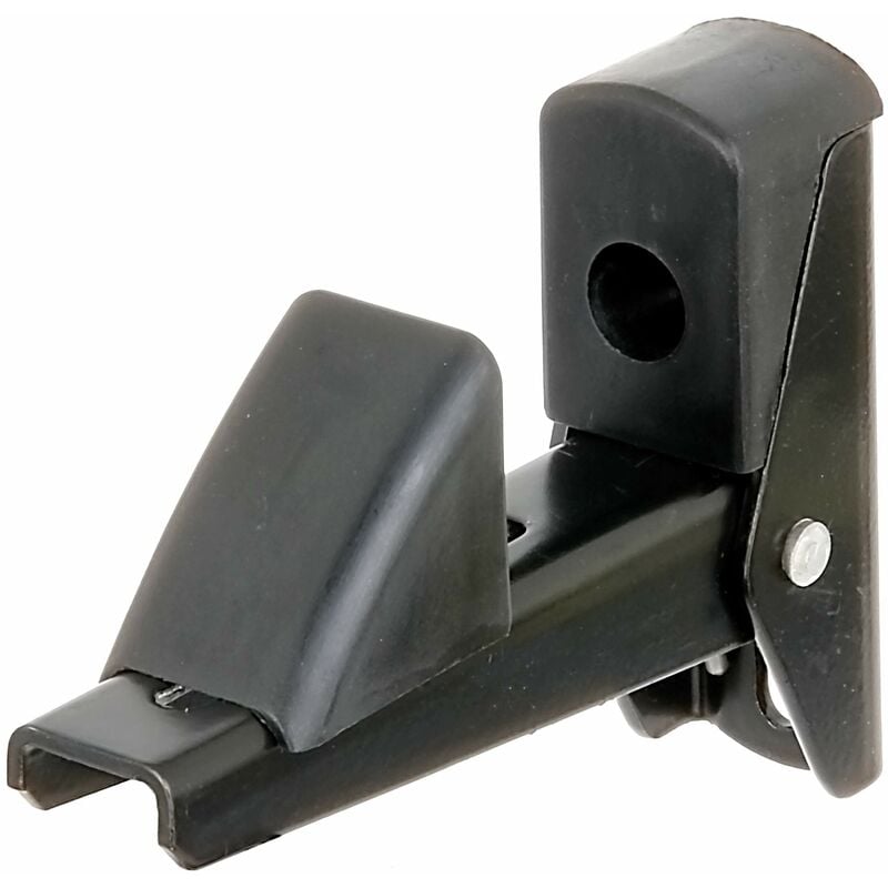 foto del prodotto alberts 307752 ferma persiane e porte, a chiusura automatica, alluminio, verniciato nero, distanza fermo piastra 15 50 mm