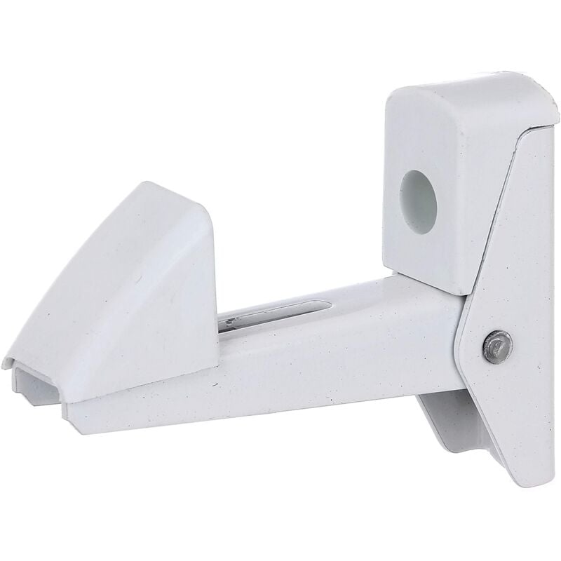 foto del prodotto alberts 307769 ferma persiane e porte, a chiusura automatica, alluminio, verniciato bianco, distanza fermo piastra 15 50 mm