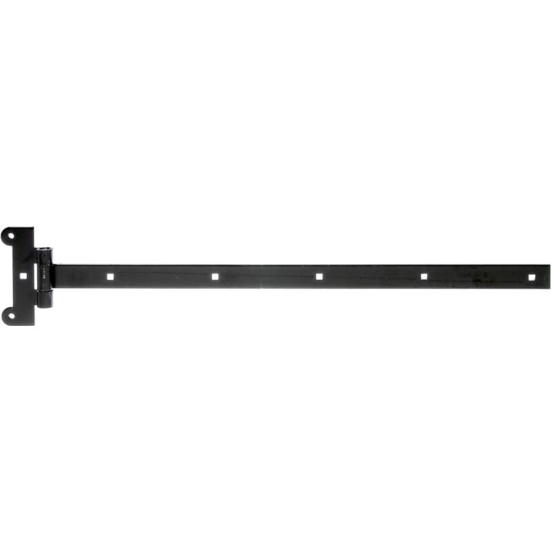 foto del prodotto alberts 308872 bandella a cerniera con spina pressata vernice ad immersione nera bandella 591 x 30 mm cerniera 121 x 51 mm
