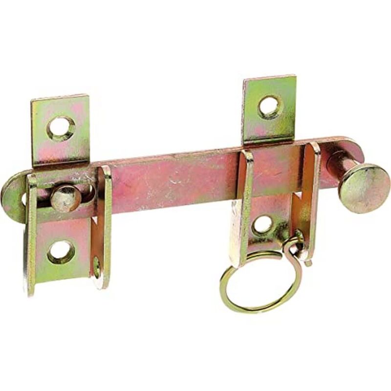 foto del prodotto alberts 314446 fermo per persiane battenti, con dispositivo di blocco, zincato galvanico, con strato spesso passivato, misura 120 x 65 mm