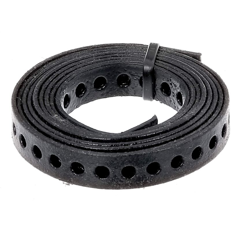 foto del prodotto alberts 334161 nastro forato, con o senza box di srotolamento, rivestito in plastica nera, larghezza 17 mm, lunghezza 1,5 m