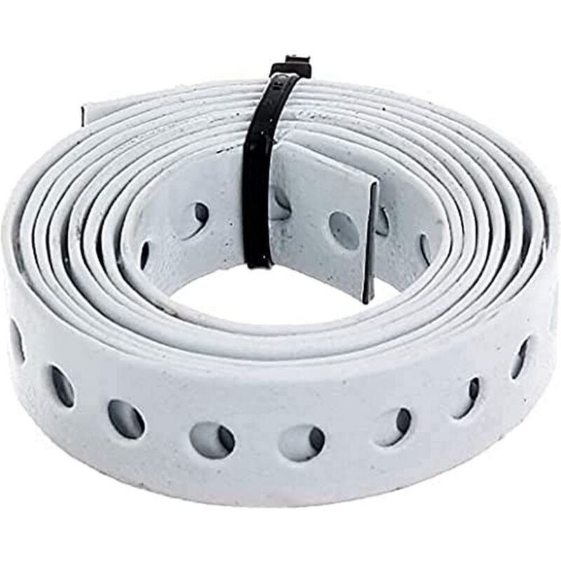 immagine 0 del prodotto alberts 334253 nastro forato, con o senza box di srotolamento, rivestito in plastica bianca, larghezza 17 mm, lunghezza 1,5 m
