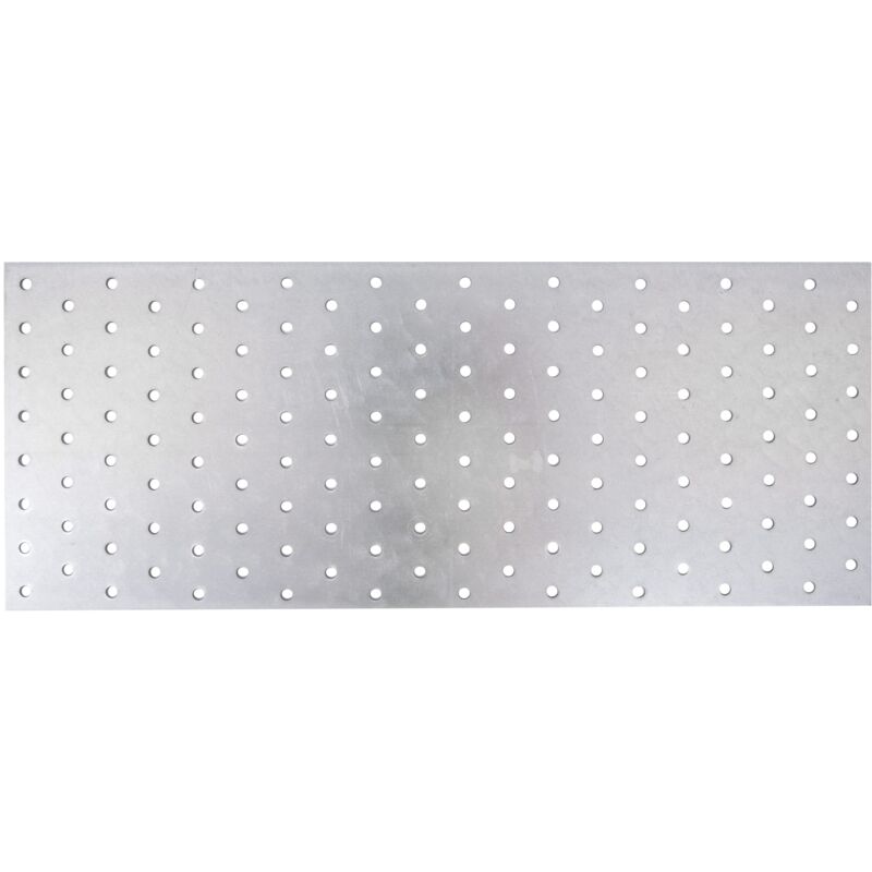 foto del prodotto alberts 353476 piastra forata, acciaio, zincato con procedimento sendzimir, 400 x 160 mm