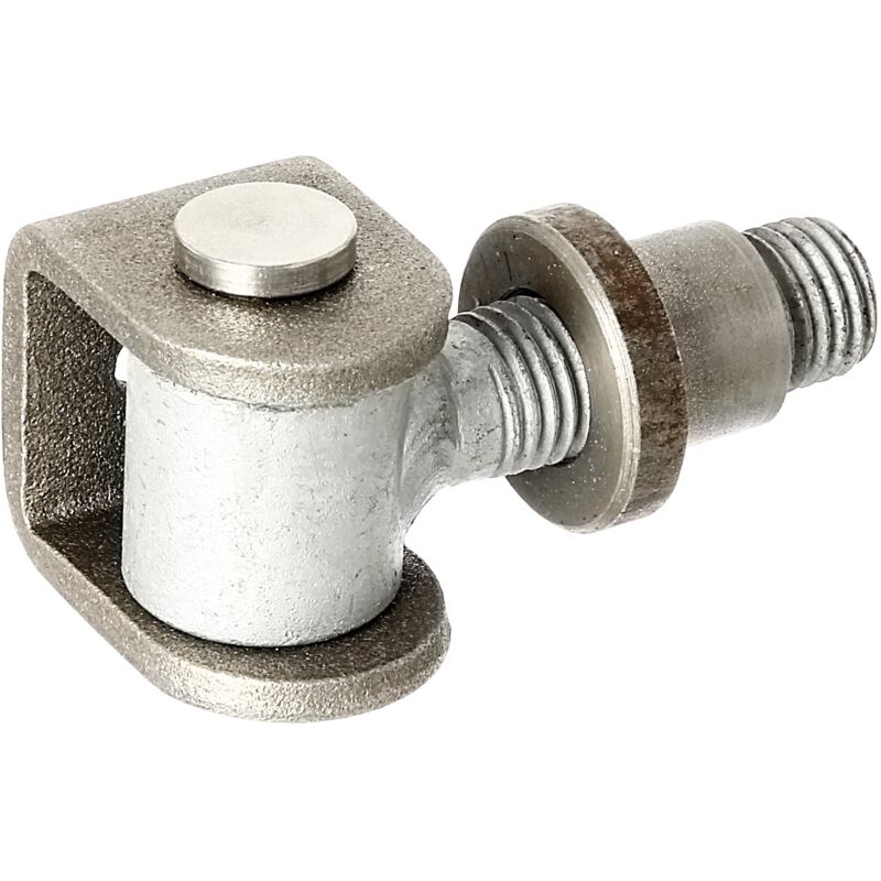 foto del prodotto alberts 418304 bandella per cancelli, regolabile, vite ad occhiello zincata a caldo, perno di collegamento e anello di sicurezza in acciaio inox,