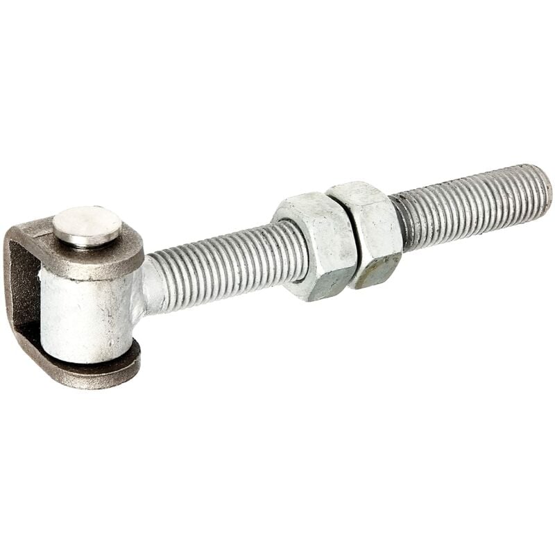 foto del prodotto alberts 418373 bandella per cancelli, con dadi, vite ad occhiello zincata a caldo, perno di collegamento e anello di sicurezza in acciaio inox,
