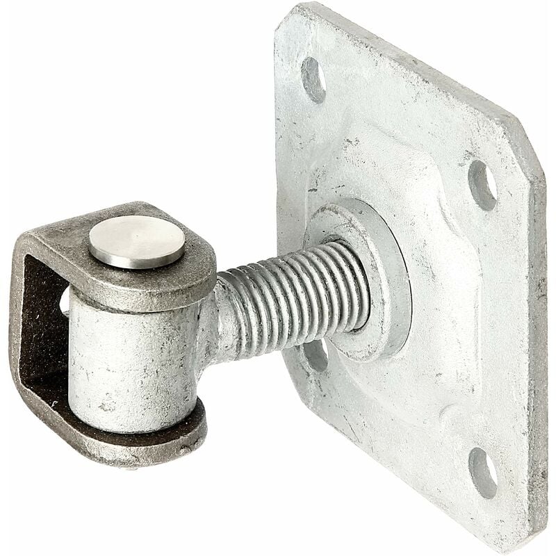 immagine 0 del prodotto alberts 418403 bandella per cancelli con piastra da avvitare , vite ad occhiello zincata a caldo, perno di collegamento e anello di sicurezza in