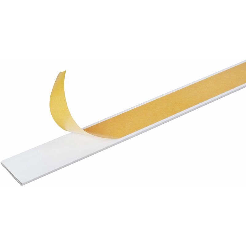 foto del prodotto alberts 433598 barra piatta, autoadesiva, alluminio, bianco, 1000 x 20 x 2 mm