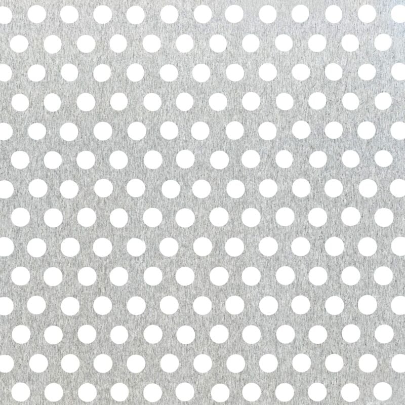 foto del prodotto alberts 468200 lamiera forata, foratura rotonda, alluminio, naturale, 200 x 1000 x 0,8 mm
