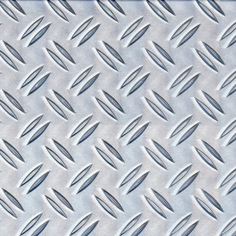 foto del prodotto alberts 468385 lamiera bugnata, tipo mandorlato, alluminio, naturale, 200 x 1000 x 1,5 mm