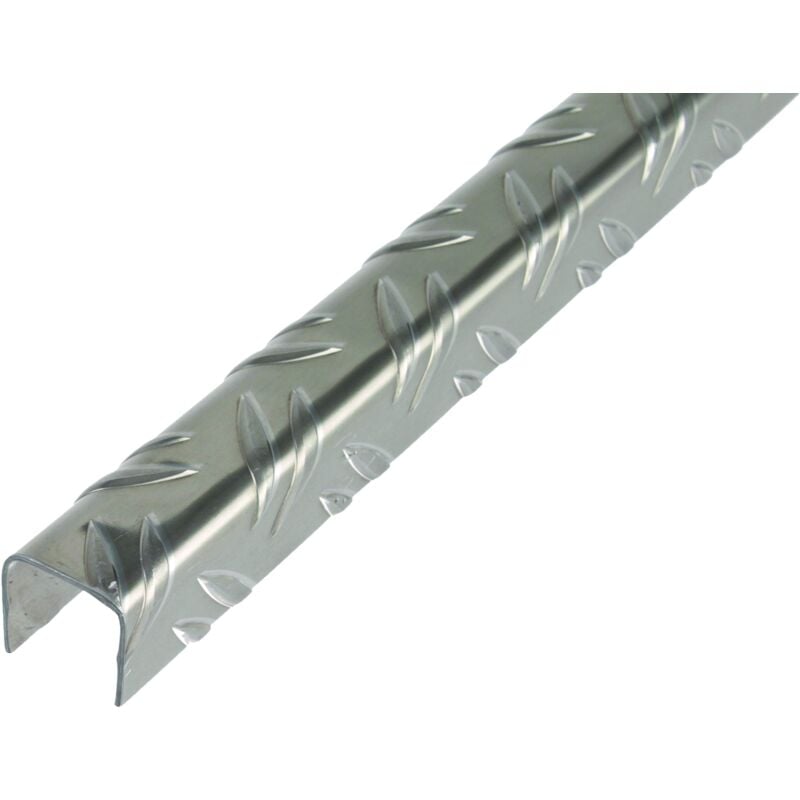 immagine 0 del prodotto alberts 468880 profilo a u, tipo mandorlato, alluminio, nudo, 1000 x 23,5 x 23,5 mm