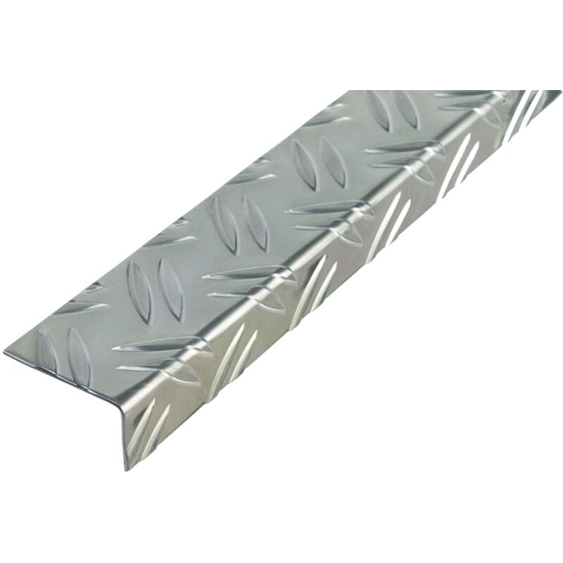 foto del prodotto alberts 468903 profilo angolare tipo mandorlato alluminio, nudo 1000 x 43,5 x 23,5 mm