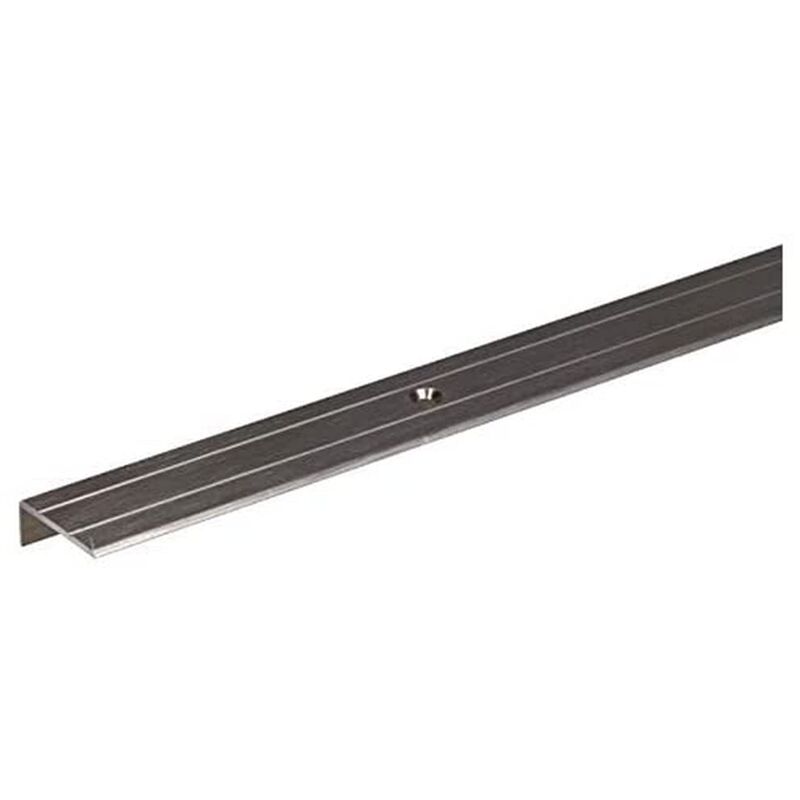 foto del prodotto alberts 490157 profilo paragradino, forato, alluminio, anodizzato acciaio inox, 1000 x 24,5 x 10 mm