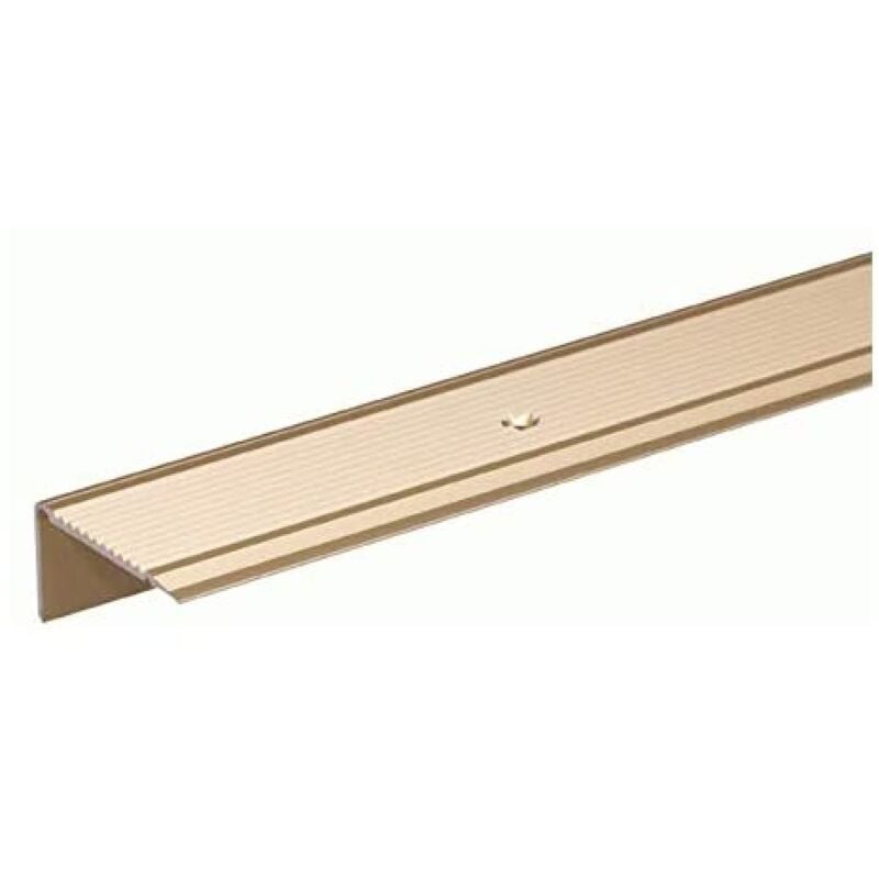 foto del prodotto alberts 490454 profilo paragradino, forato, alluminio, anodizzato color sabbia, 1000 x 43 x 23 mm