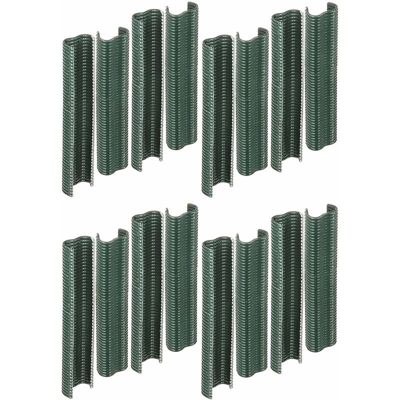 foto del prodotto alberts 531195 clip in filo metallico, fosfatato di zinco, con rivestimento in plastica verde, larghezza 22 mm, set da 800