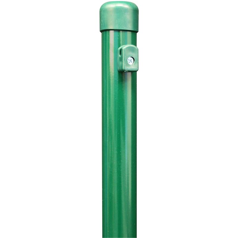foto del prodotto alberts 613907 paletto per recinzioni in rete metallica, per il fissaggio con zoccoli a innesto a terra, zincato, plastificato verde, lunghezza 965