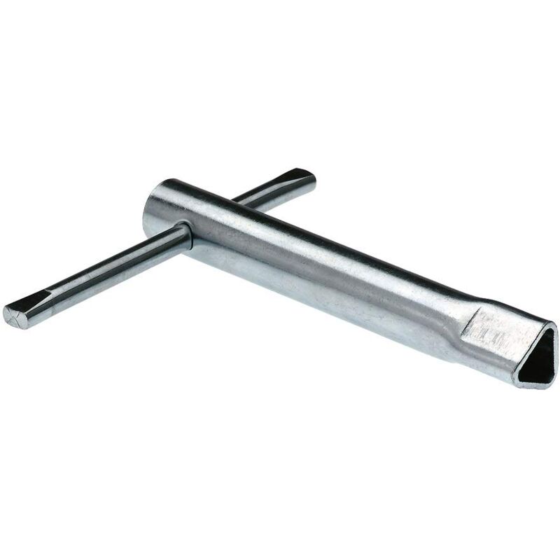 foto del prodotto alberts 690779 chiave triangolare, per delimitatori con serratura triangolare, zincata, lunghezza asta 17 mm