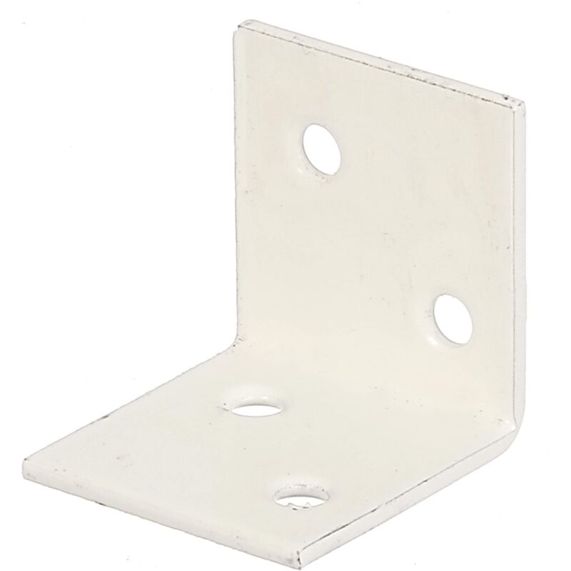 foto del prodotto alberts 847517 squadretta di giunzione angolare, rivestita in plastica bianca, 30 x 30 x 30 mm, set da 50