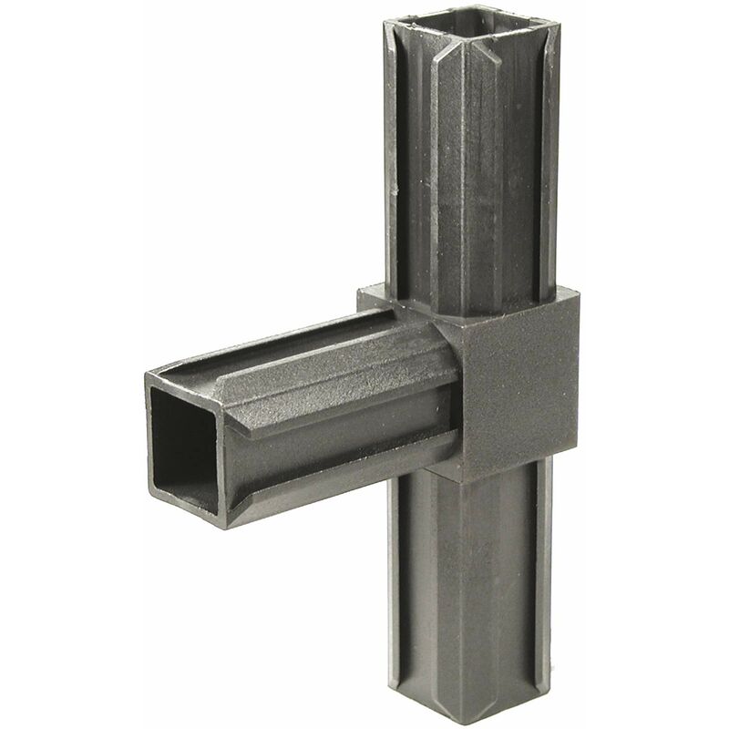 foto del prodotto alberts 859848 raccordo per tubo xd, a t, plastica, nero, 20 x 20 x 1,5 mm,